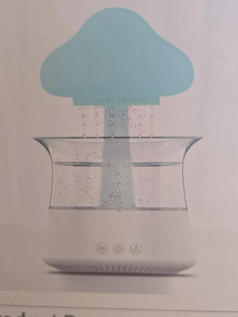 Rain Cloud Aroma Diffuser Humidifier - WHITE NWT